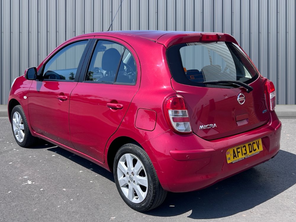 Red 2013 Nissan Micra 1.2 12V Acenta Hatchback 5dr Petrol Manual Euro 5 80 ps in AutoBarn Ltd